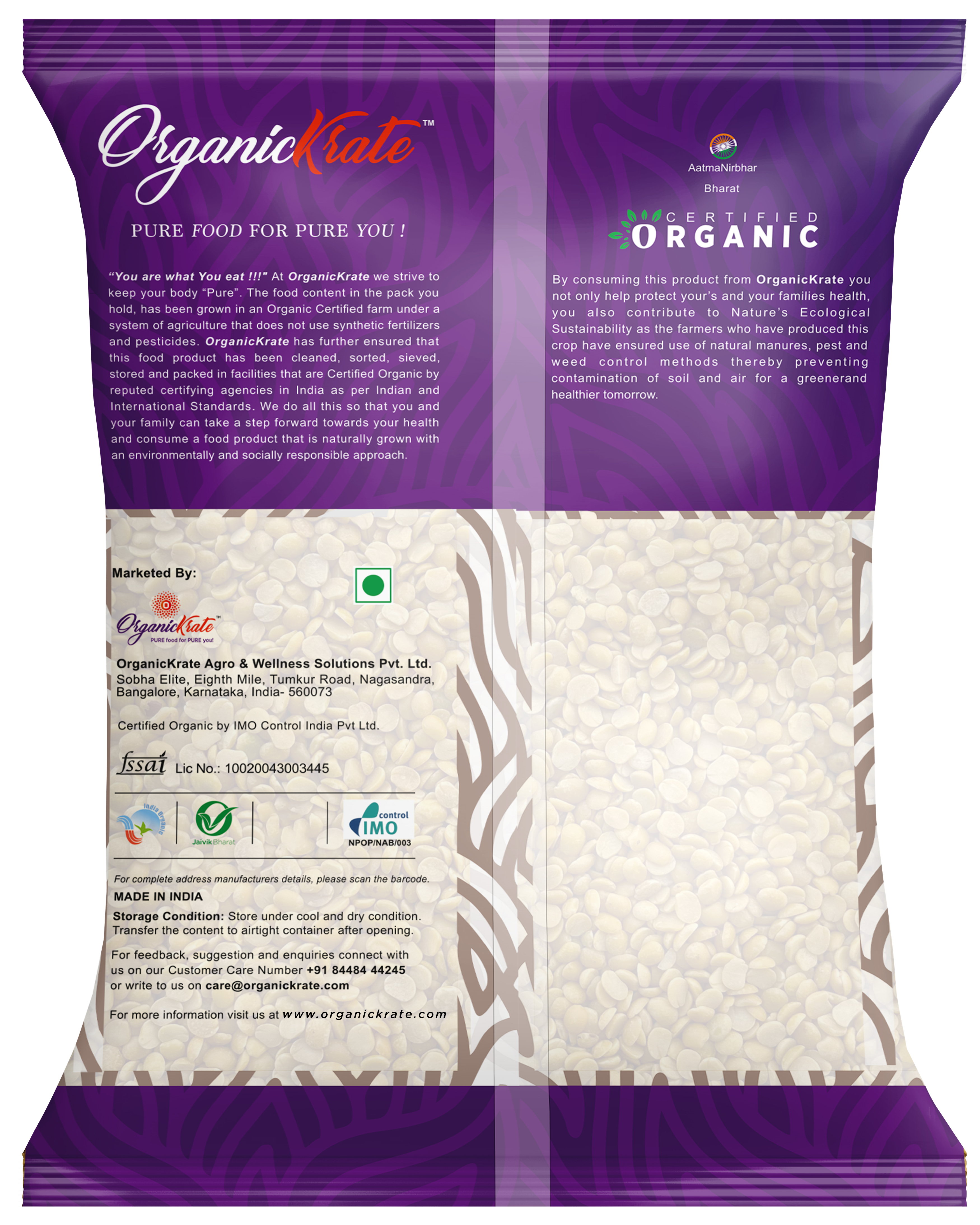 OrganicKrate Arhar Dal / ToorDal - Organic